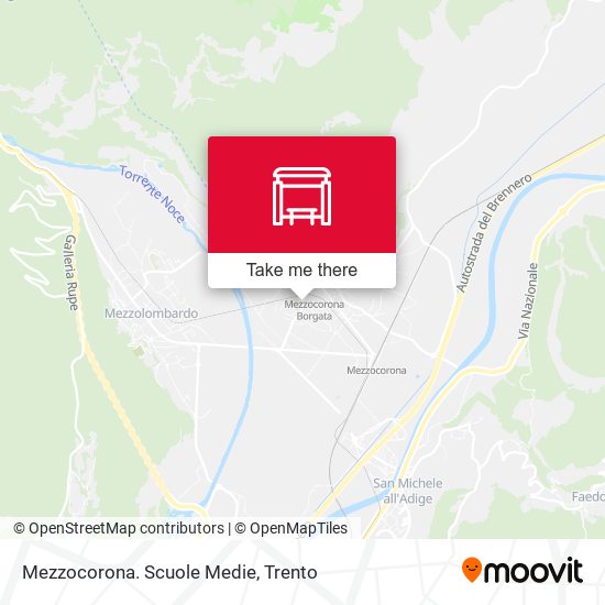 Mezzocorona. Scuole Medie map