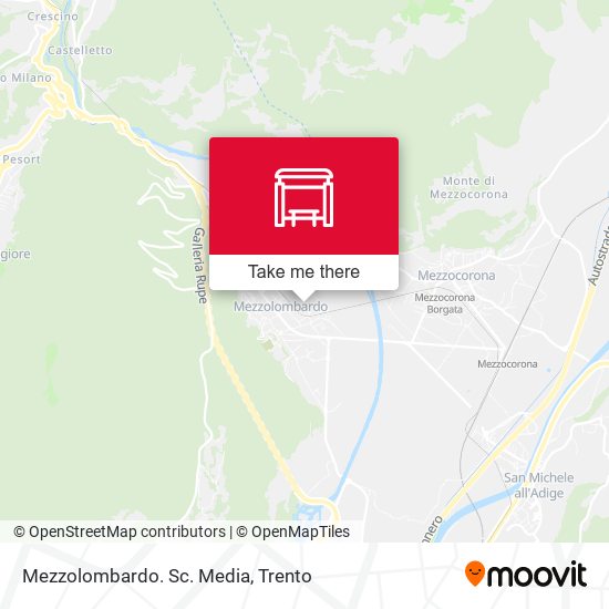 Mezzolombardo. Sc. Media map