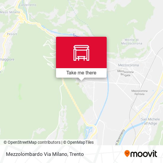 Mezzolombardo Via Milano map