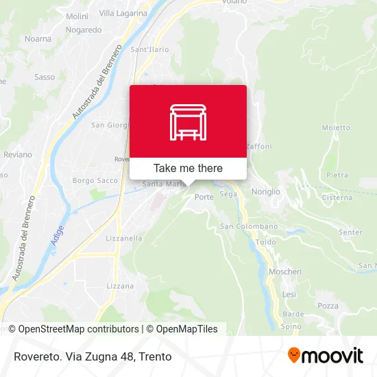 Rovereto Zugna Street 48 map