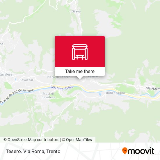 Tesero. Via Roma map
