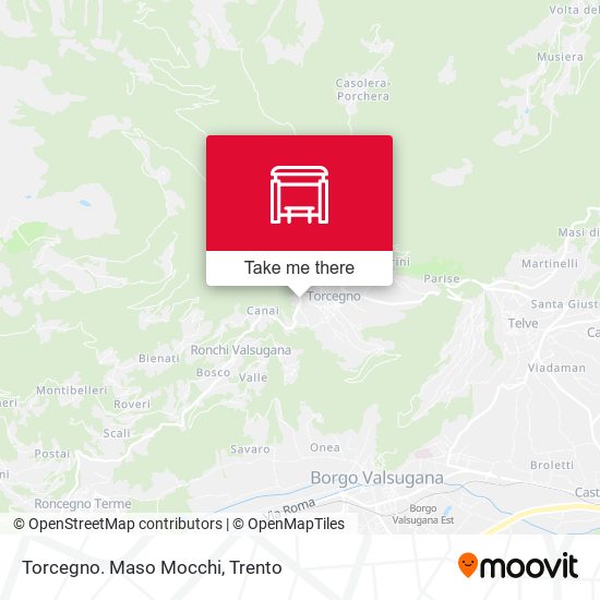 Torcegno. Maso Mocchi map