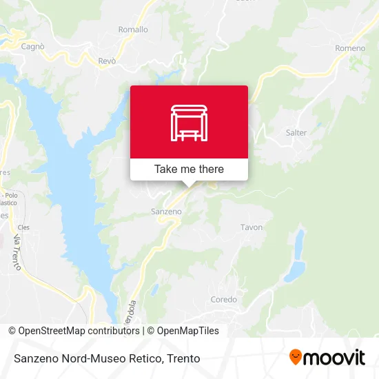 Sanzeno Nord-Museo Retico map