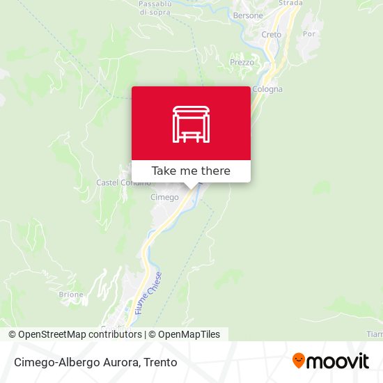 Cimego-Albergo Aurora map
