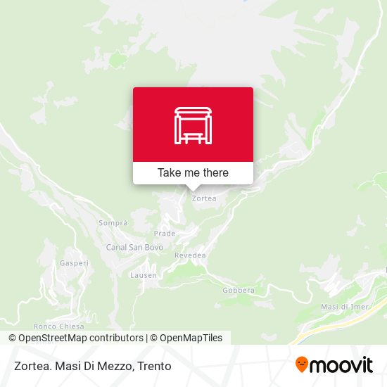 Zortea. Masi Di Mezzo map