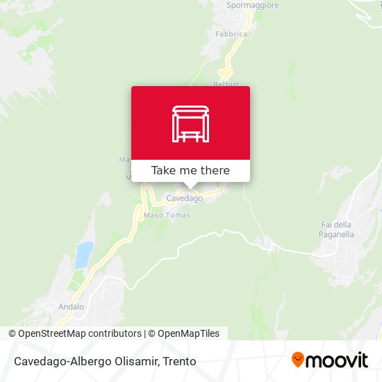 Cavedago-Albergo Olisamir map