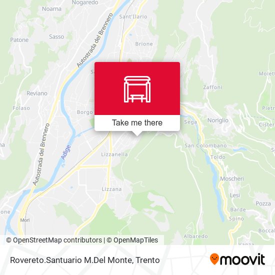 Rovereto.Santuario M.Del Monte map