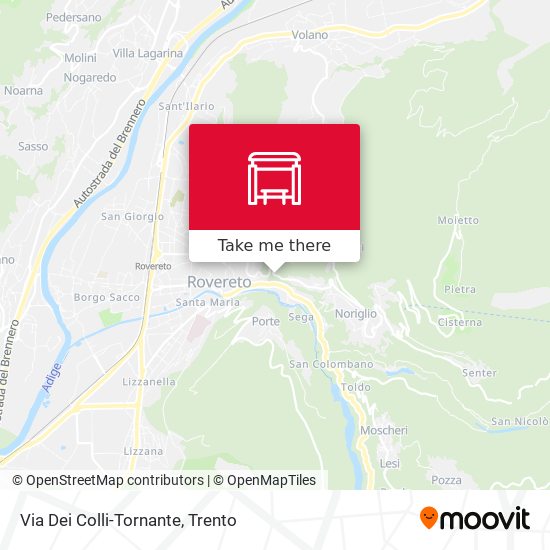 Via Dei Colli-Tornante map