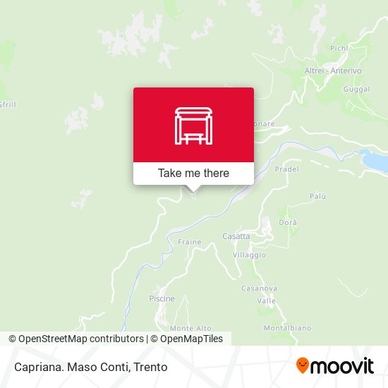 Capriana. Maso Conti map