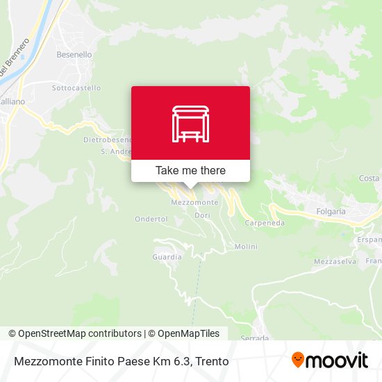 Mezzomonte Finito Paese Km 6.3 map