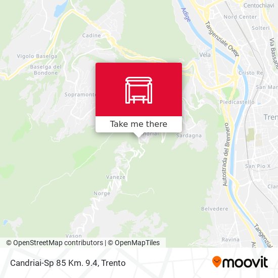 Candriai-Sp 85 Km. 9.4 map