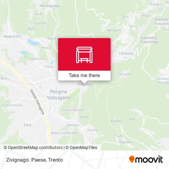 Zivignago. Paese map