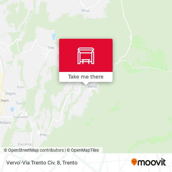 Vervo'-Via Trento Civ. 8 map