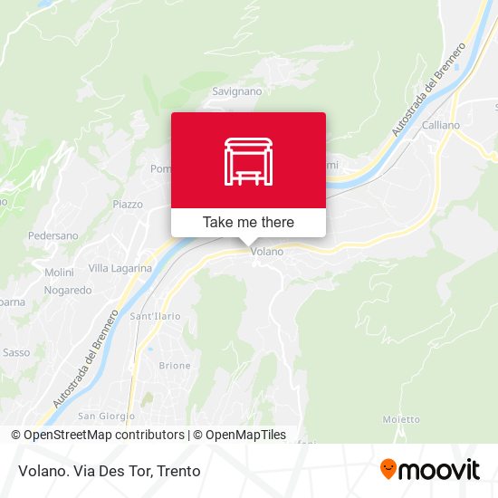 Volano. Via Des Tor map