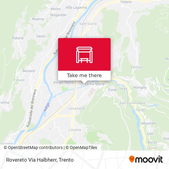 Rovereto Via Halbherr map