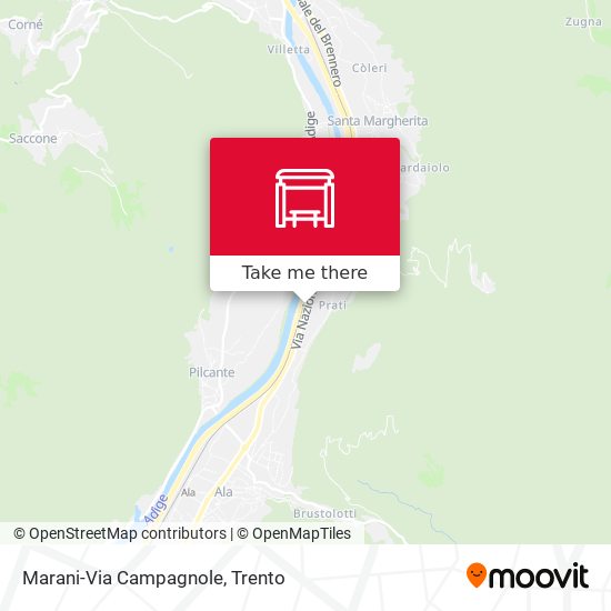 Marani-Via Campagnole map