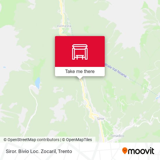 Siror. Bivio Loc. Zocaril map