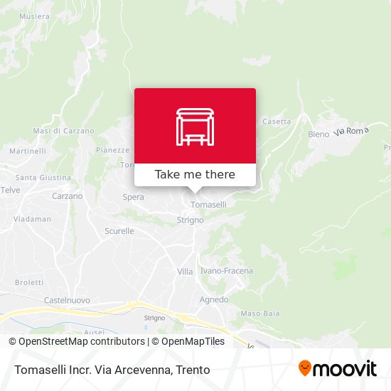 Tomaselli Incr. Via Arcevenna map