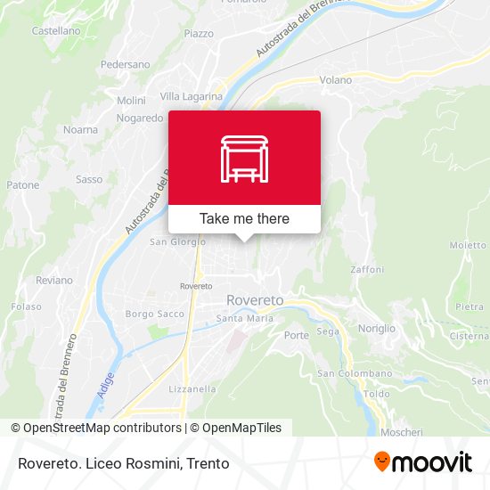 Rovereto. Liceo Rosmini map