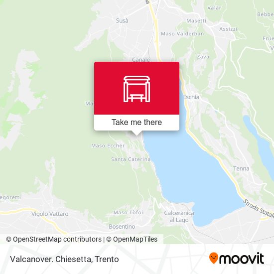 Valcanover. Chiesetta map