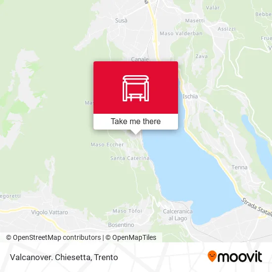 Valcanover. Chiesetta map