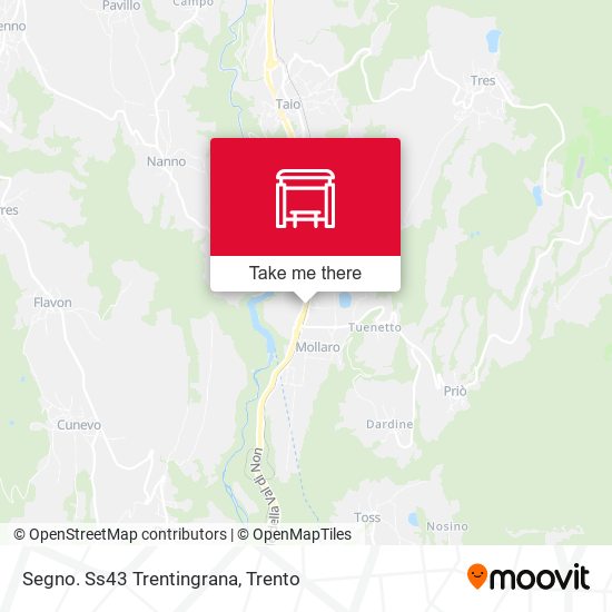 Segno. Ss43 Trentingrana map
