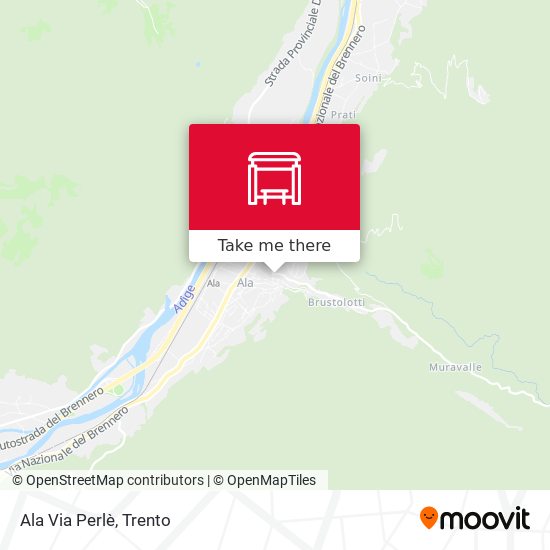 Ala Via Perlè map