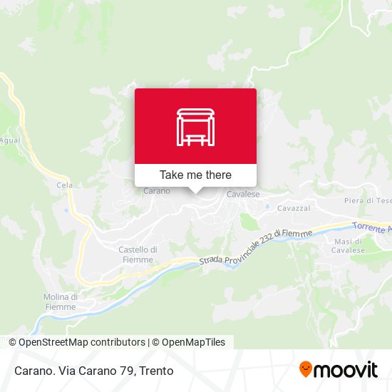 Carano. Via Carano 79 map