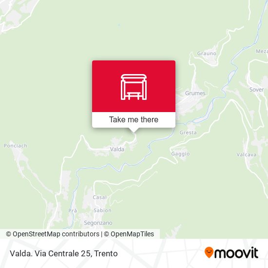 Valda. Via Centrale 25 map