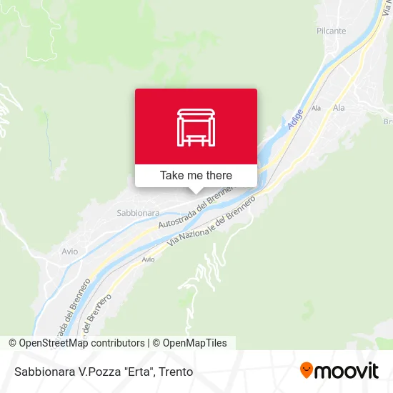 Sabbionara Via Pozza "Erta" map