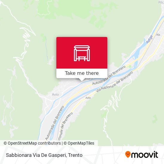 Sabbionara Via De Gasperi map