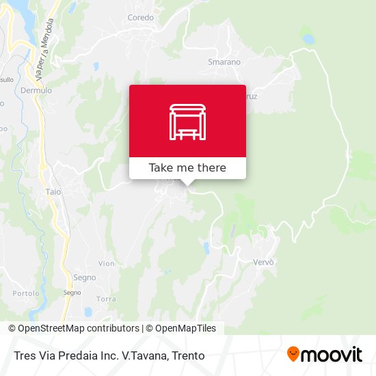 Tres Via Predaia Inc. V.Tavana map