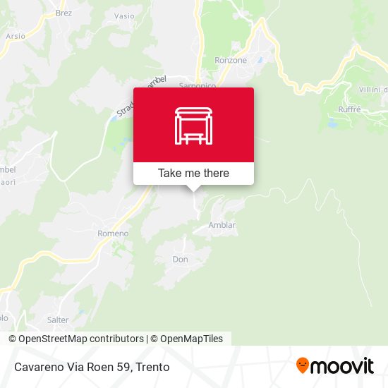 Cavareno Via Roen 59 map