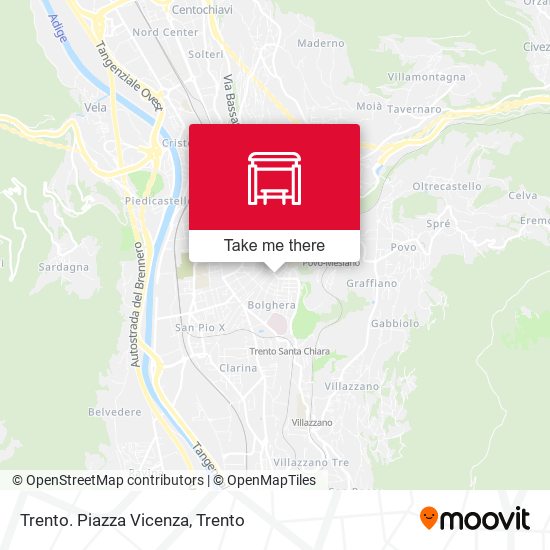 Trento. Piazza Vicenza map