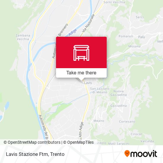 Lavis Stazione Ftm map
