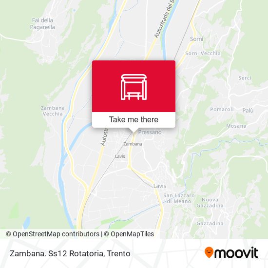 Zambana. Ss12 Rotatoria map