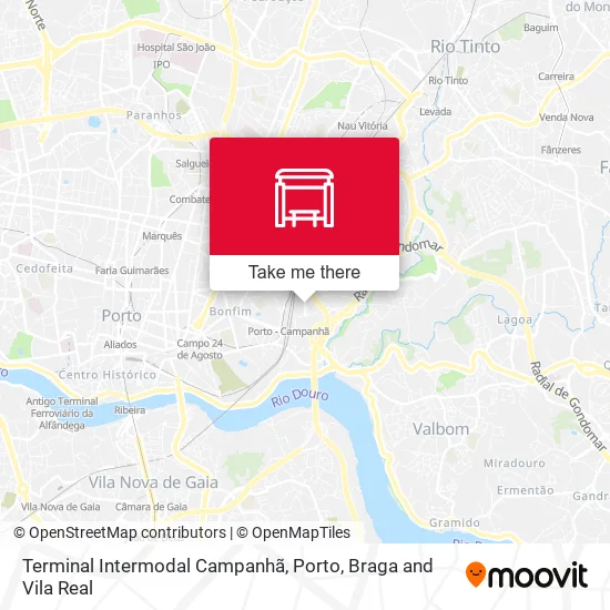 Terminal Intermodal Campanhã map