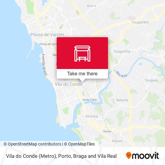 Vila do Conde (Metro) map