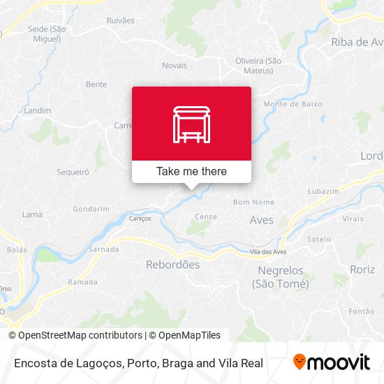 Encosta de Lagoços mapa