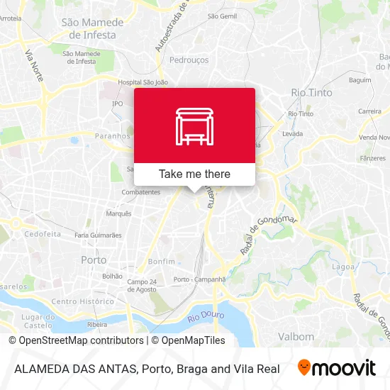 ALAMEDA DAS ANTAS map