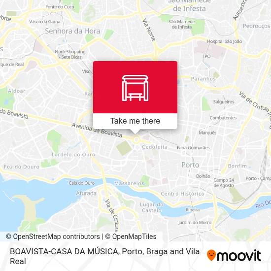 BOAVISTA-CASA DA MÚSICA map