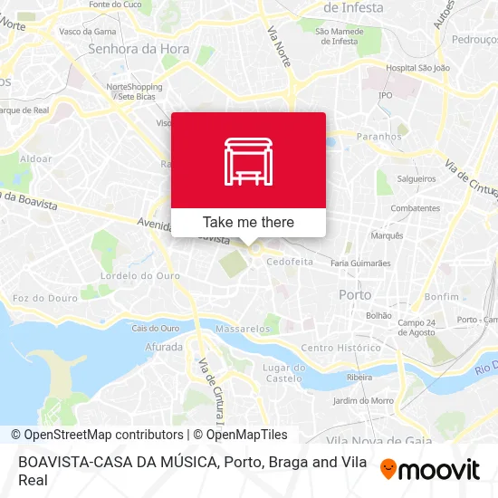 BOAVISTA-CASA DA MÚSICA map