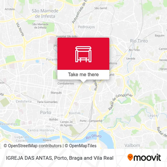 IGREJA DAS ANTAS map