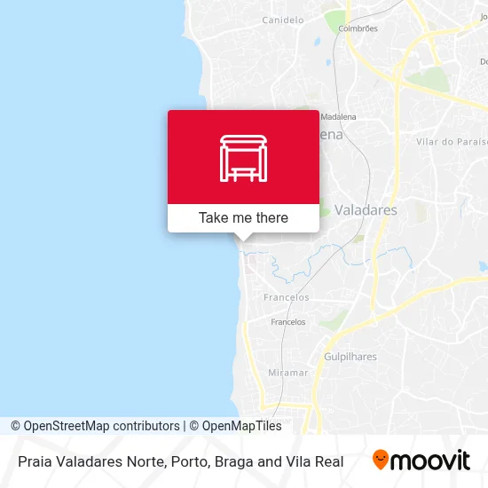 Praia Valadares Norte map
