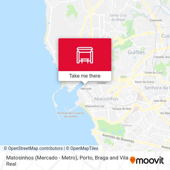 Matosinhos (Mercado - Metro) mapa