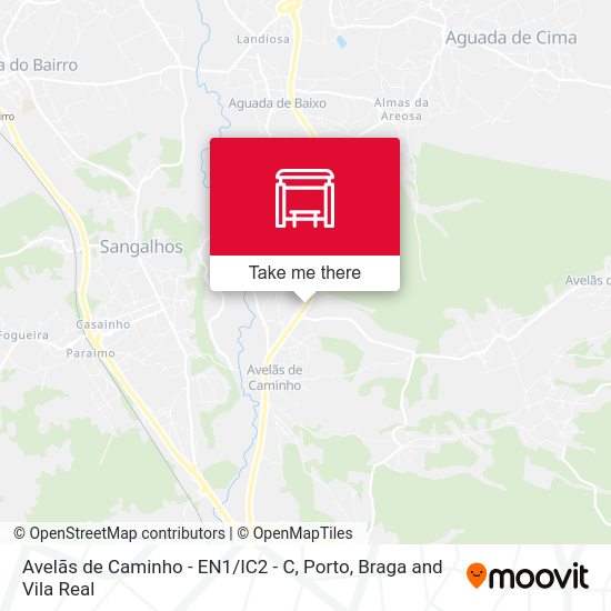 Avelãs de Caminho - EN1 / IC2 - C mapa