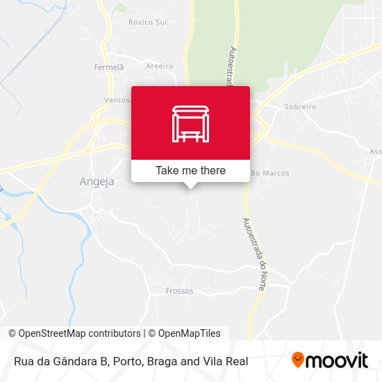 Rua da Gândara B mapa
