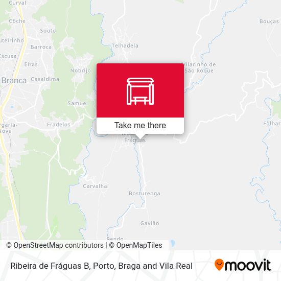 Ribeira de Fráguas B mapa