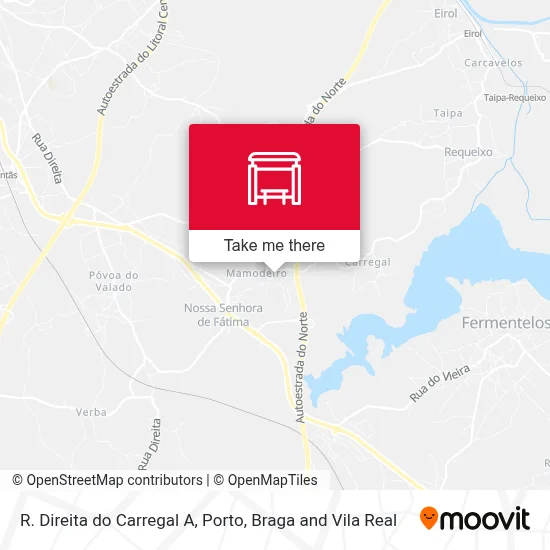 R. Direita do Carregal A map