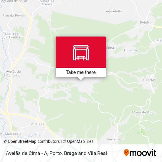 Avelãs de Cima - A mapa